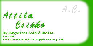 attila csipko business card